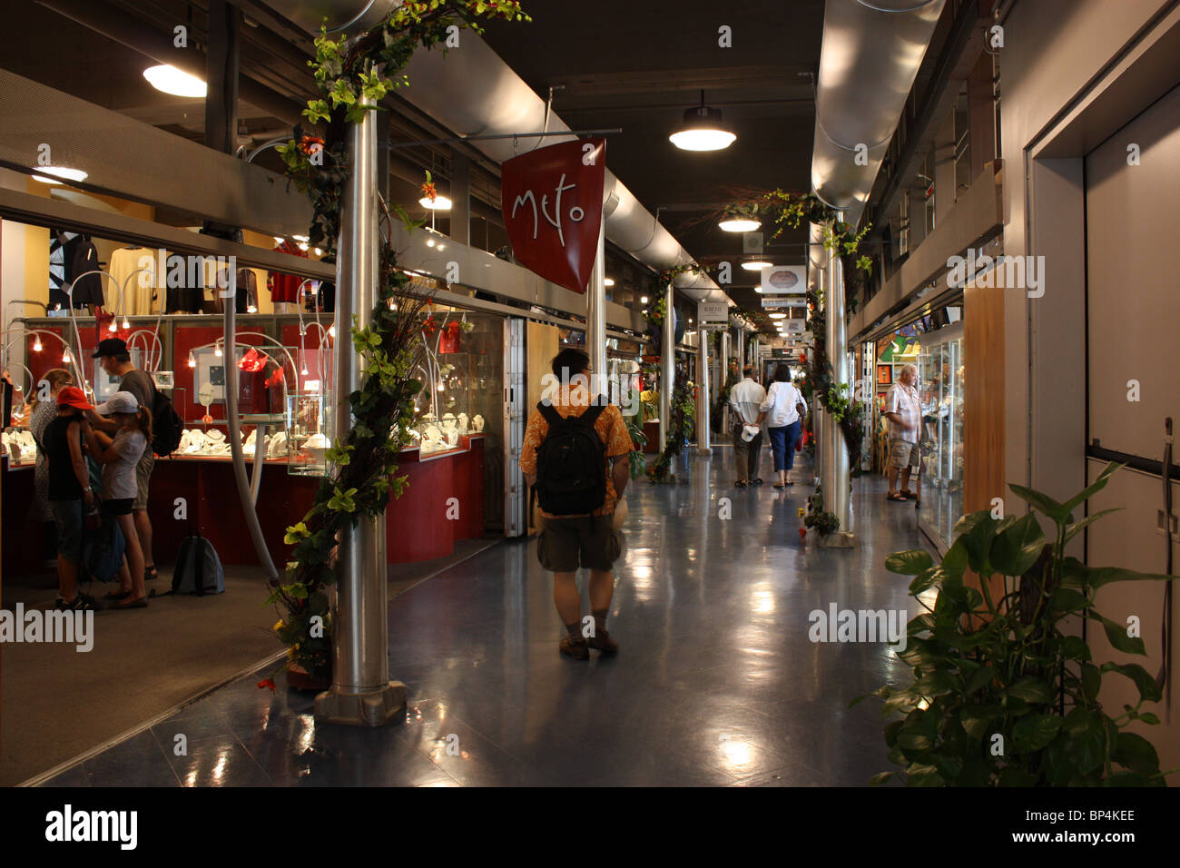 Inside Bonsecours Market hallway shops tourist Stock Photo - Alamy