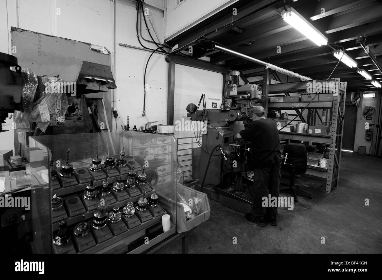 Metal tooling shop floor Stock Photo