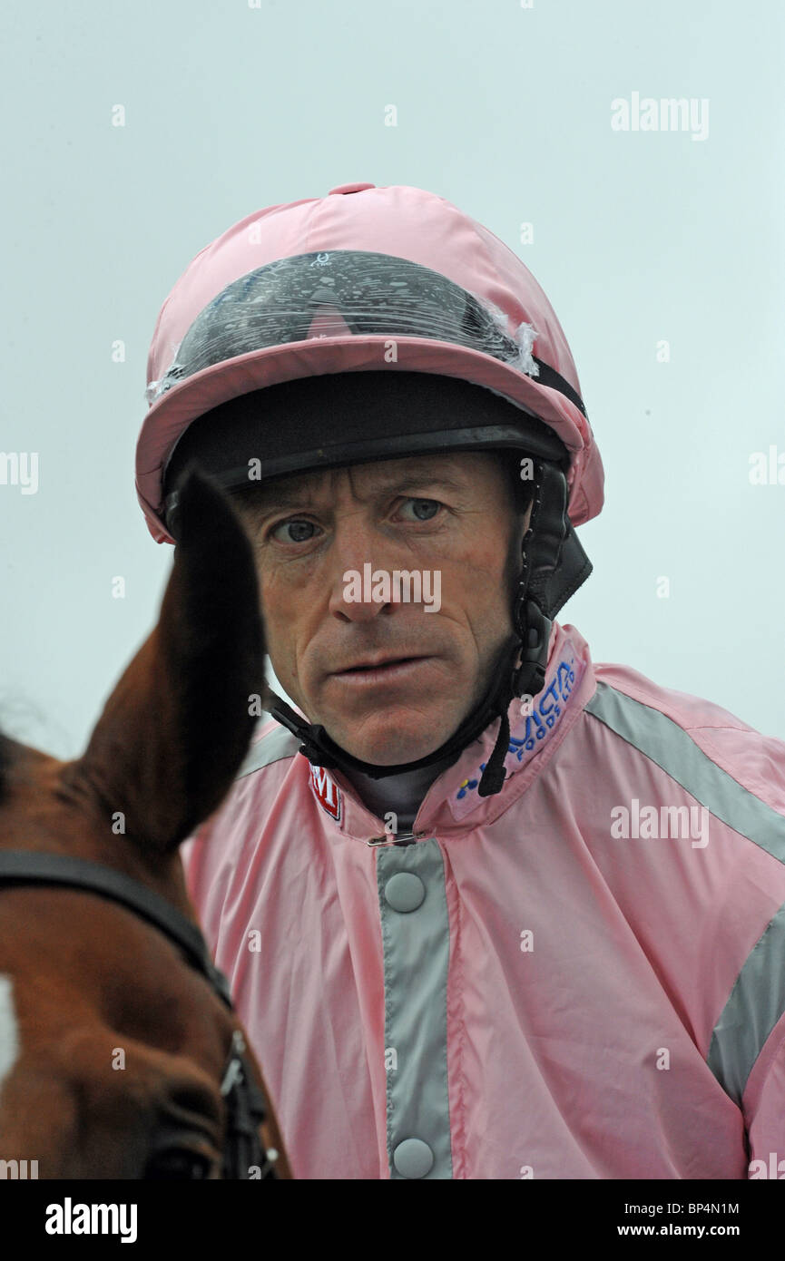 Jockey Kieren Fallon at Brighton Races Stock Photo