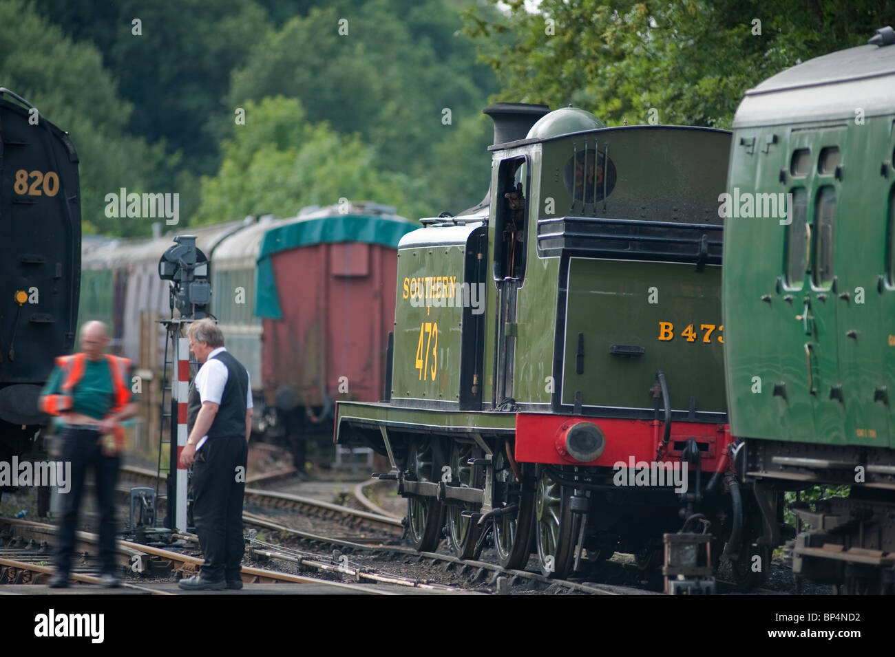 Bluebell Railway sidings, Sheffield Park Stock Photo