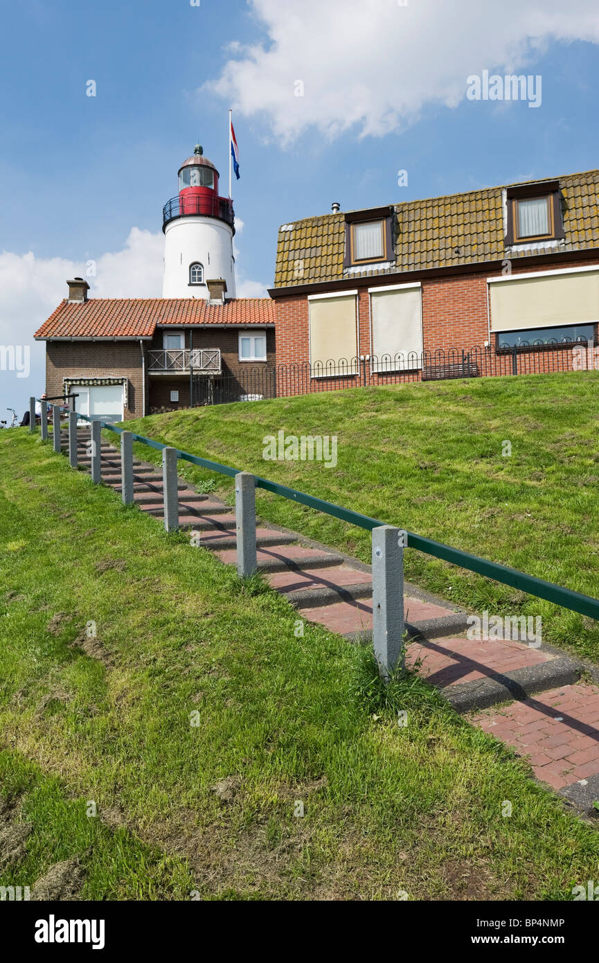 Lighthouse, Urk, the Netherlands Stock Photo