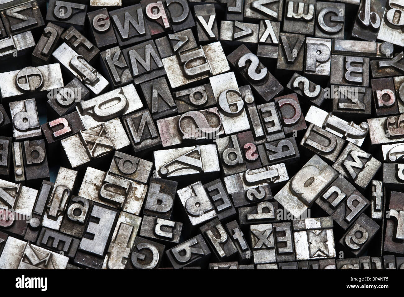 random printers letters Stock Photo