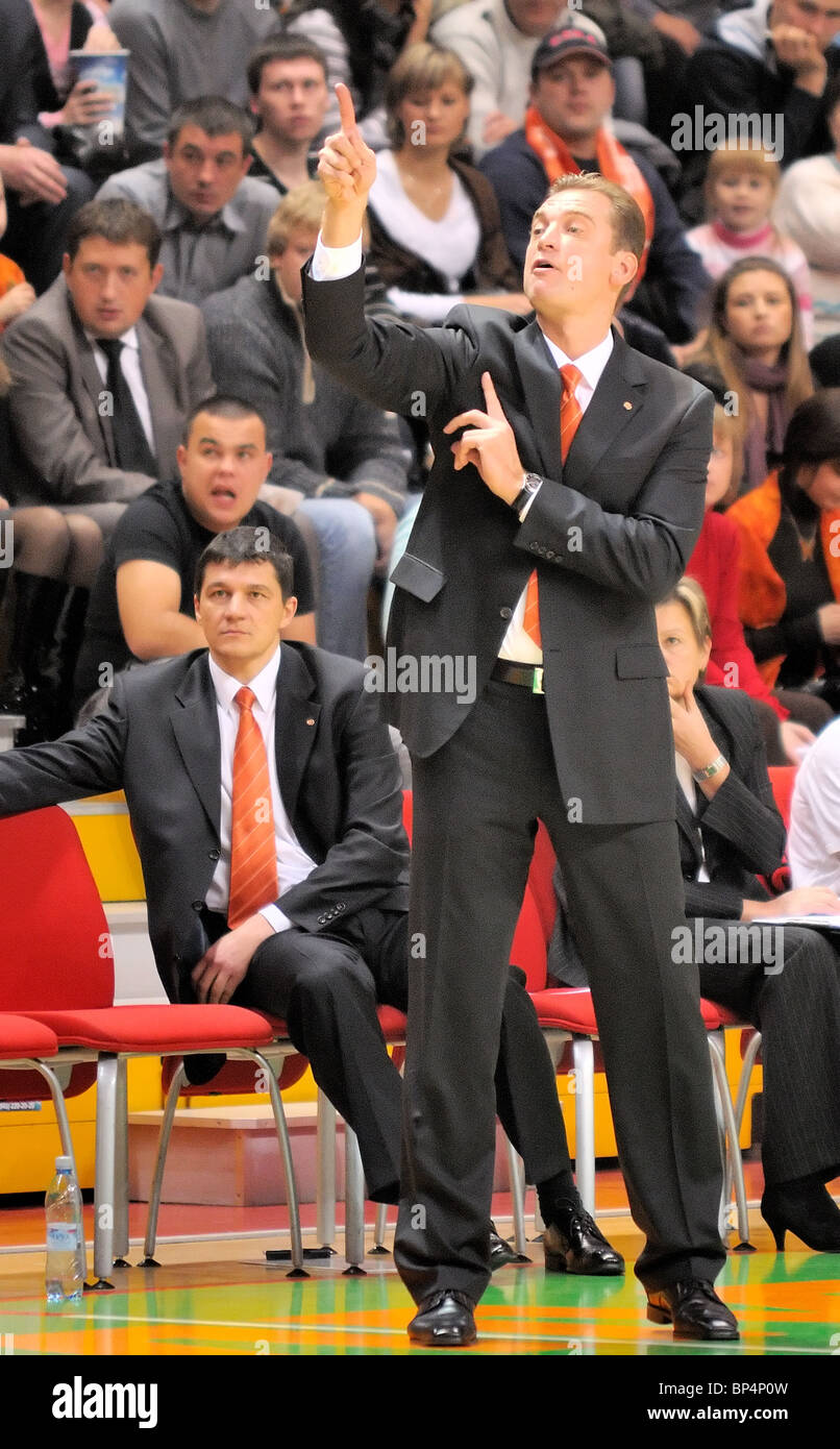 Gundars Vetra, head coach of UMMC Ekaterinburg Stock Photo