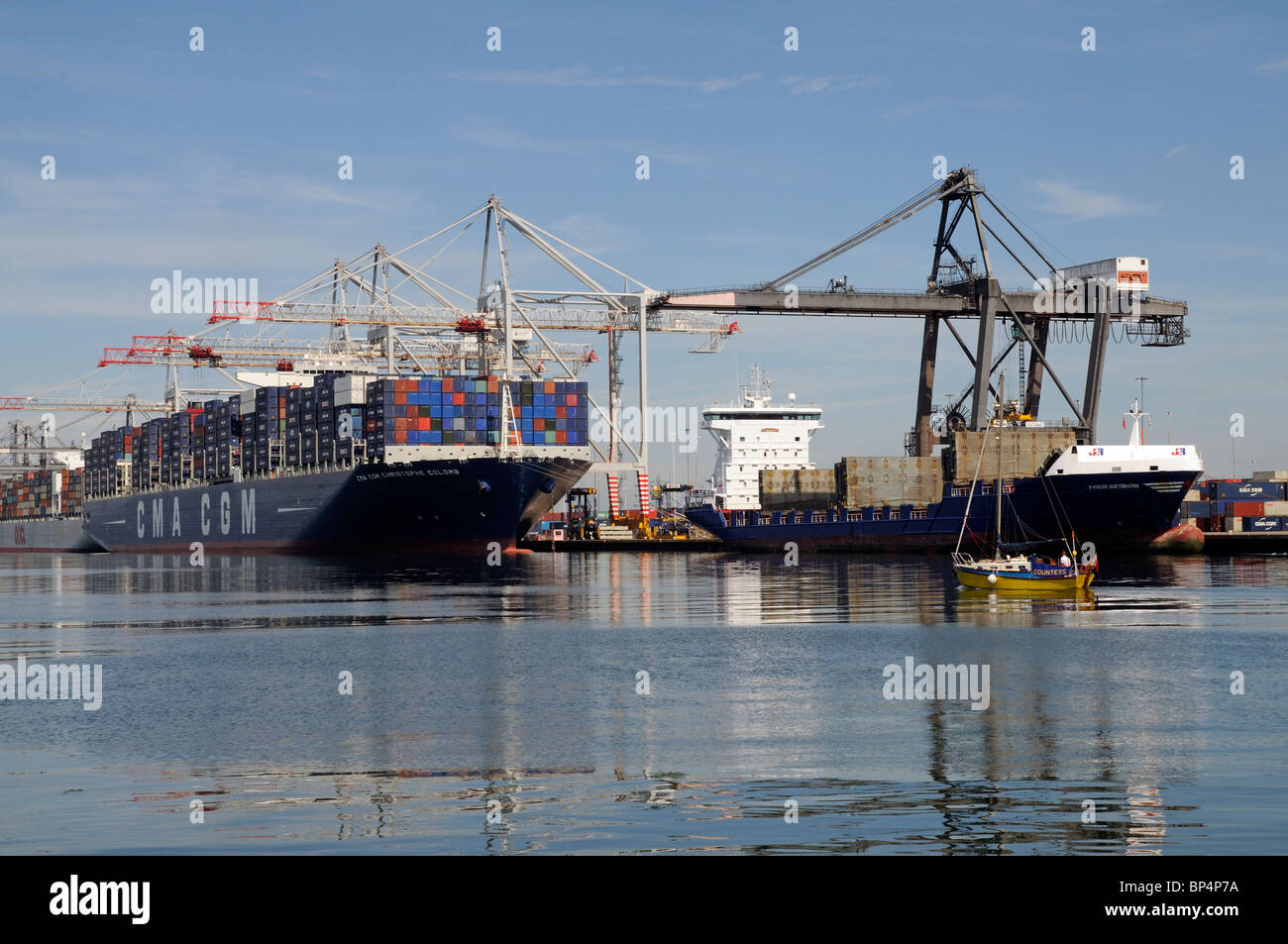 DP World ABP Southampton marine container terminal southern England UK Stock Photo
