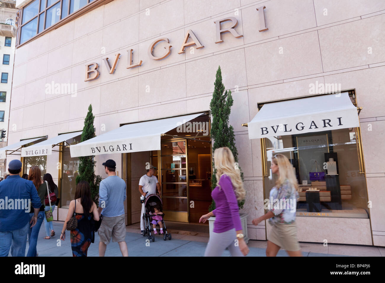 Bulgari store on Rodeo Drive, Los Angeles, California, USA Stock Photo