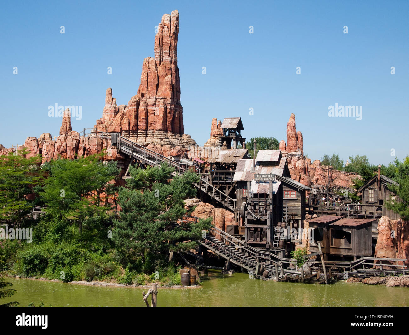 Big Thunder Mountain Roller Coaster, Disneyland Paris Stock Photo