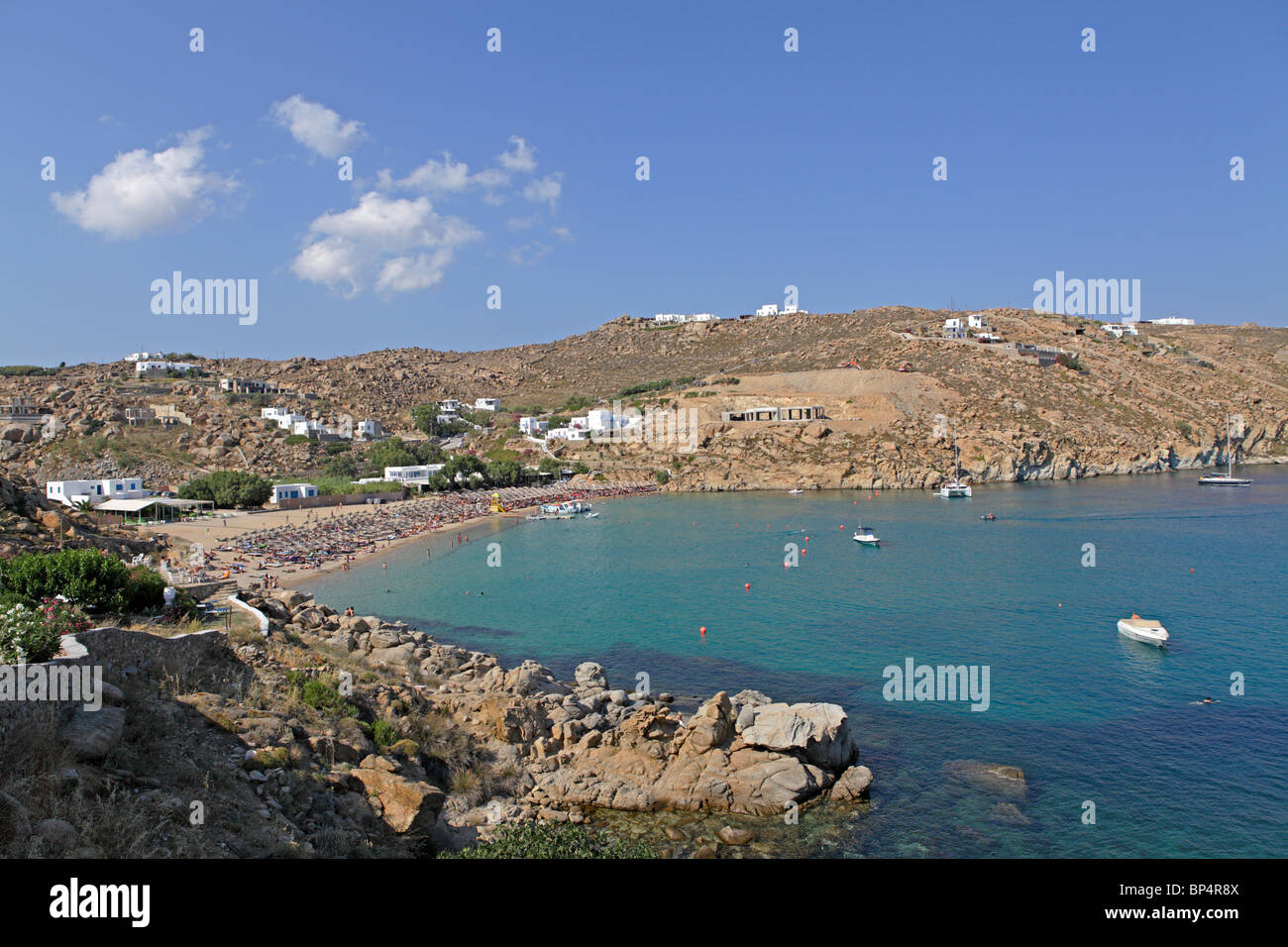 Super Paradise Beach, Mykonos Island, Cyclades, Aegean Islands, Greece Stock Photo