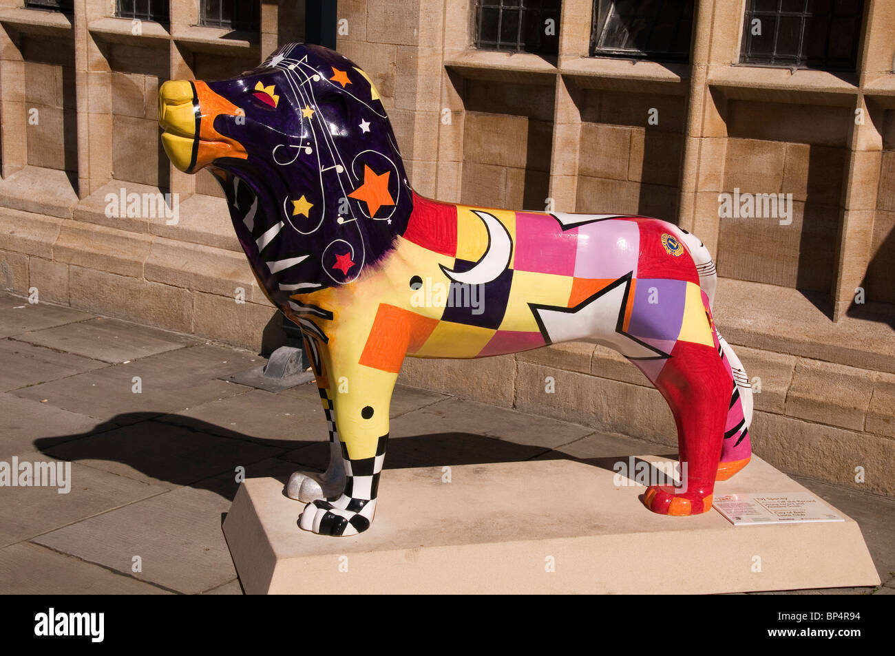 Life sized lion sculpture Bath Somerset UK Stock Photo