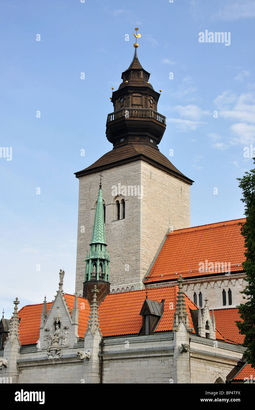 Visby Cathedral, Visby, Gotland County, Gotland Province, Kingdom of Sweden Stock Photo