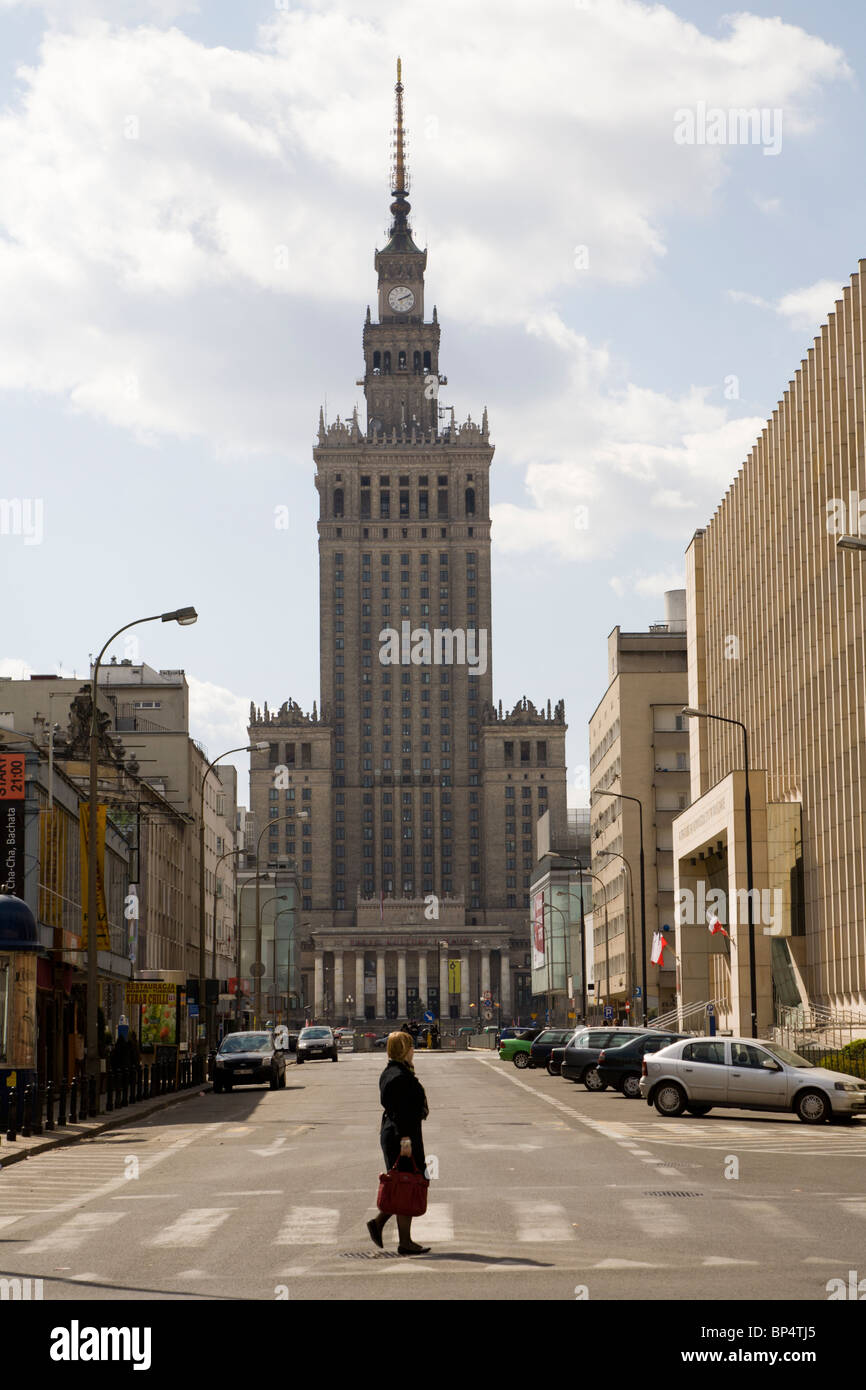 Palace of Culture and Science, Warsaw Poland. Stock Photo