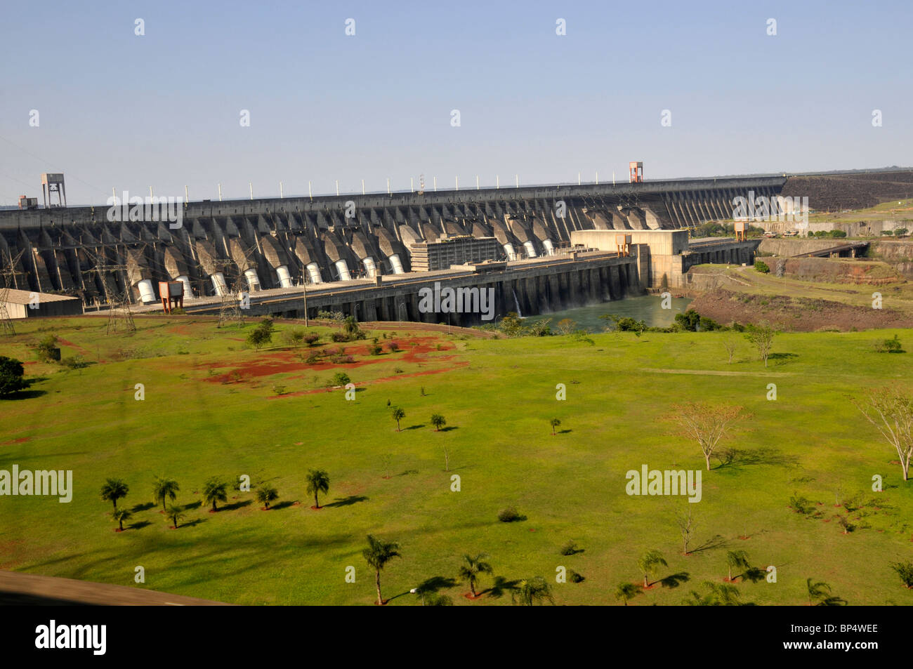 Itaipu hydroelectric dam, Parana river, border between Brazil and Paraguay Stock Photo