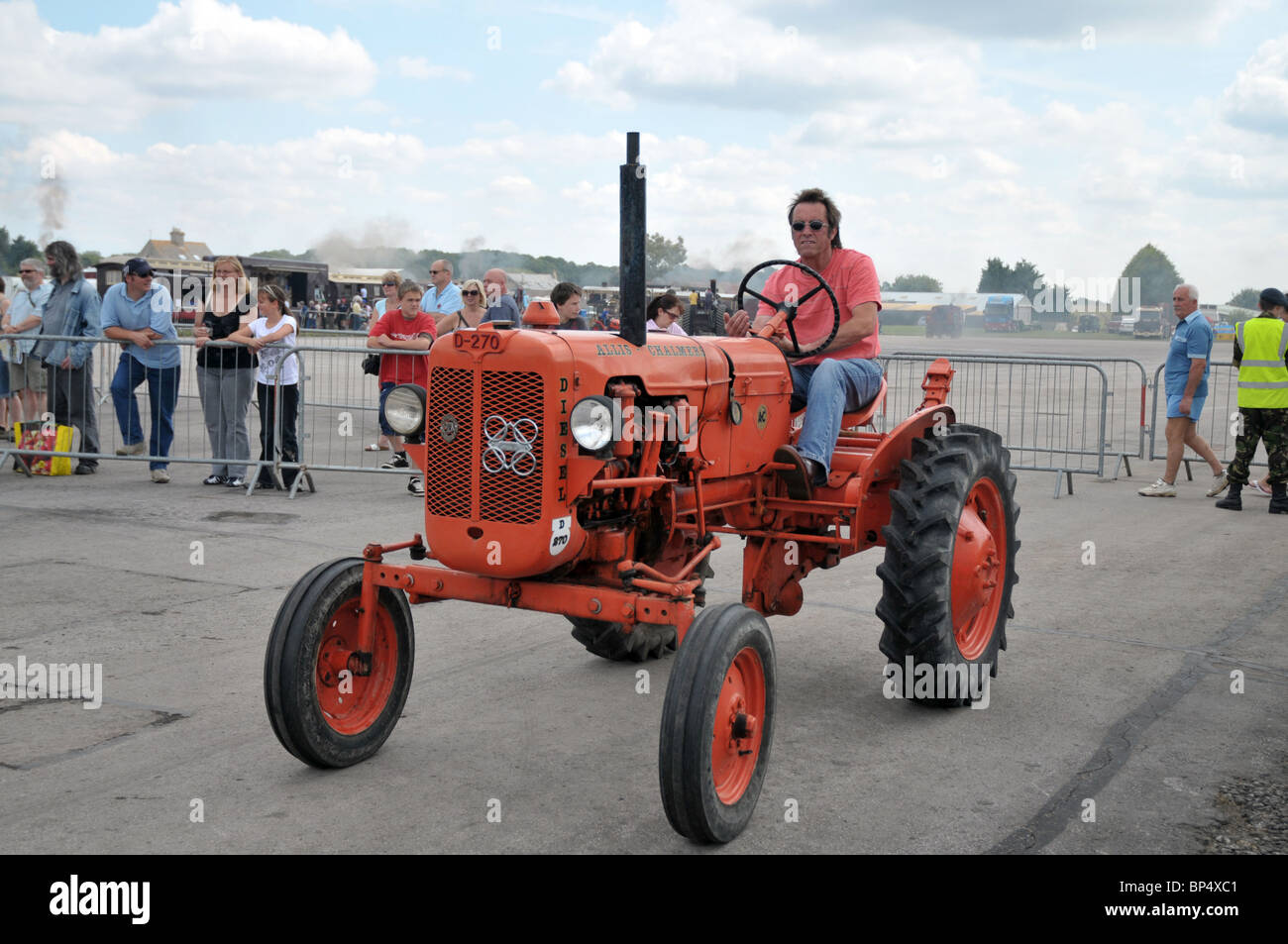 classic tractor going into the parade ring at the Kemble steam rally 2010. Stock Photo