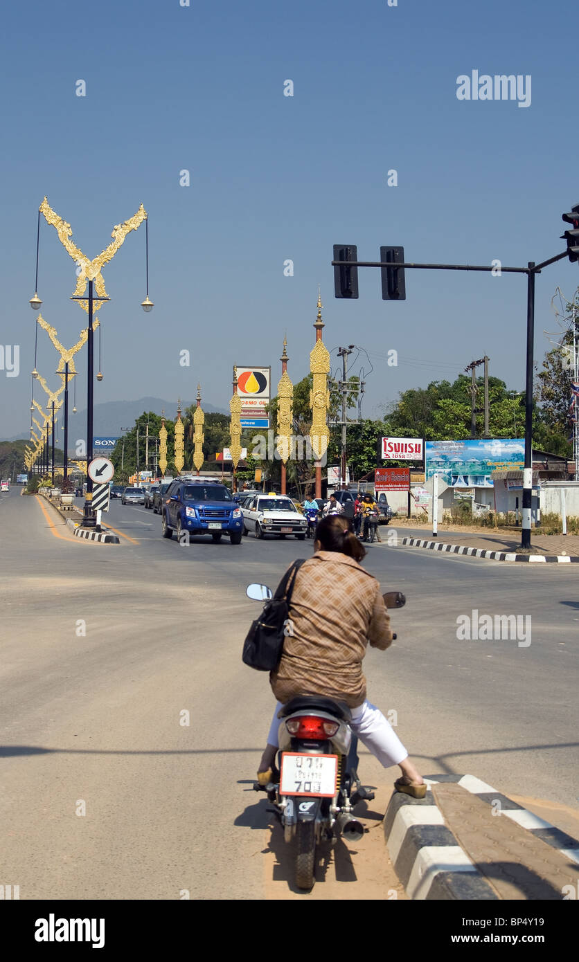 junction in Asian town Stock Photo