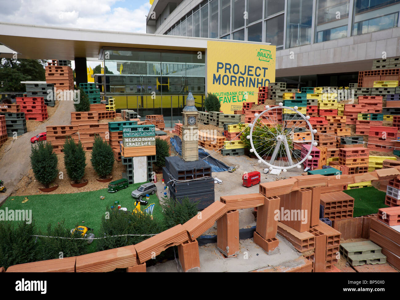 Brazilian Project Morrinho exhibition at  the Royal Festival Hall, London, GB UK Stock Photo