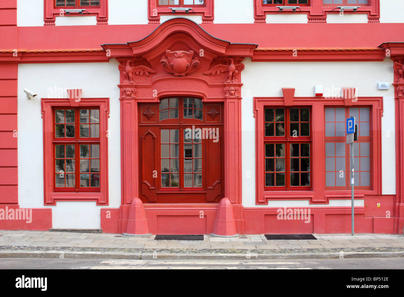 Wroclaw Old Town Historical building facade Poland Stock Photo
