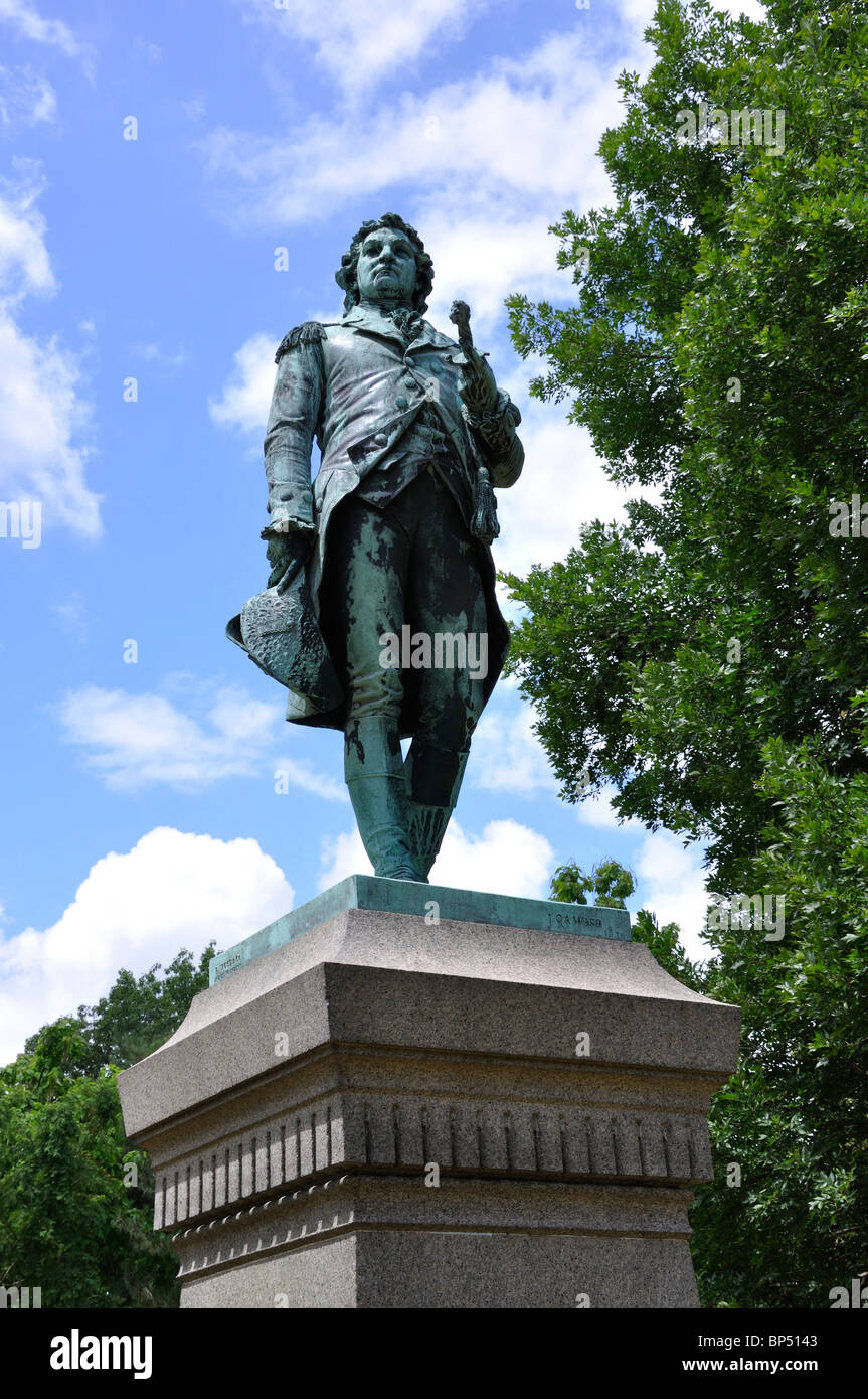 Statue of Israel Putnam, American army general during the American Revolutionary War, Hartford, Connecticut, USA Stock Photo