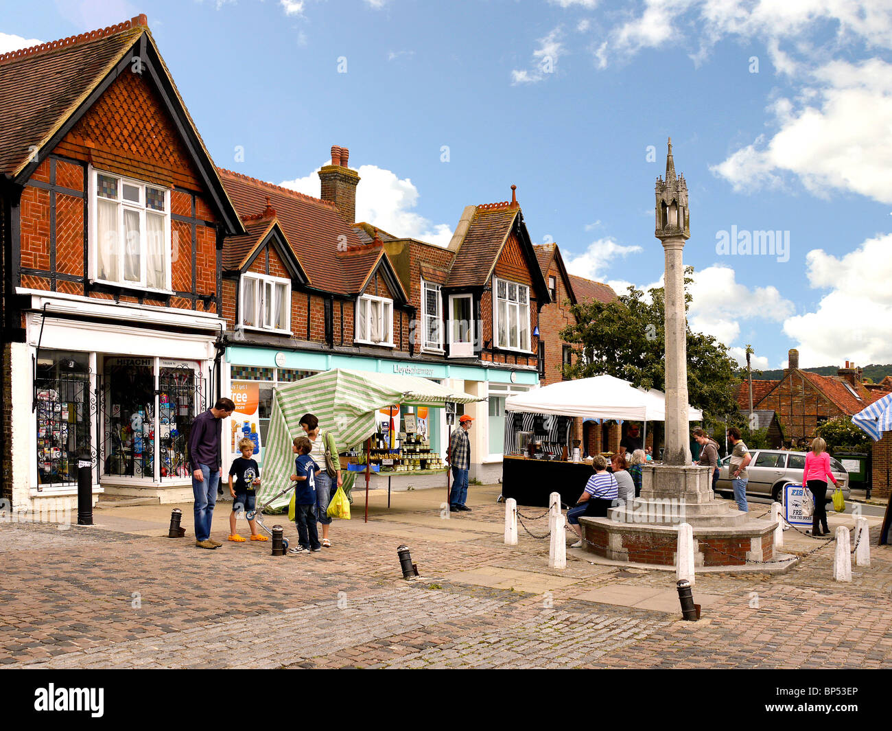 Wendover town Square and Market Place in Buckinghamshire, UK Stock Photo