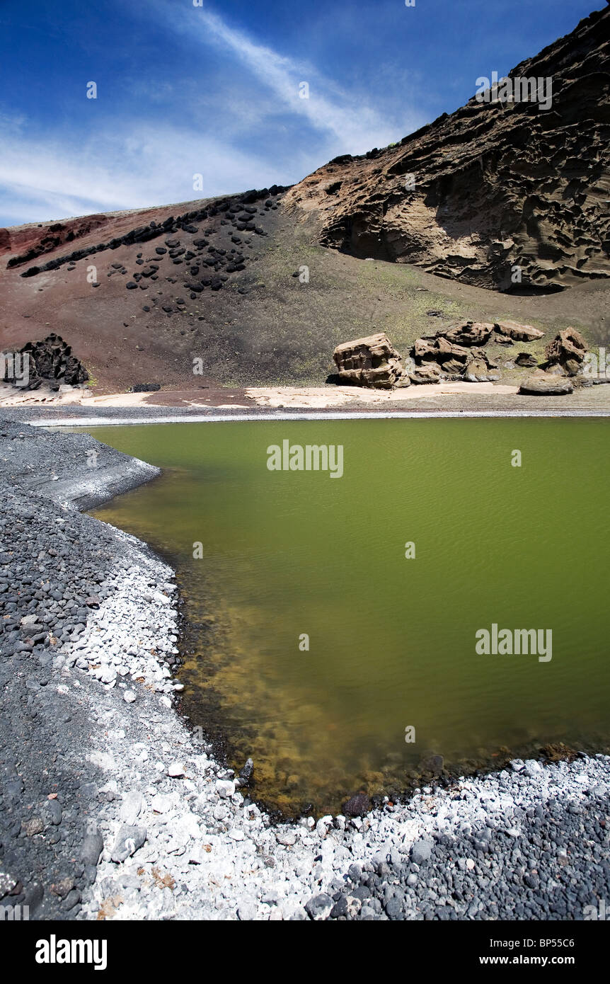 many different colors of el golfo, lanzarote Stock Photo