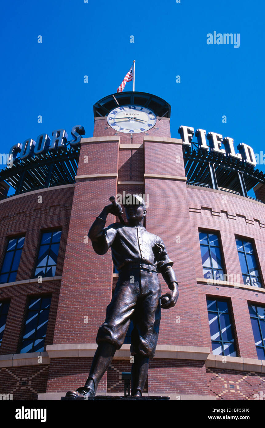 Statue in front of Coors Field stadium, Denver, CO, USA Stock Photo Alamy