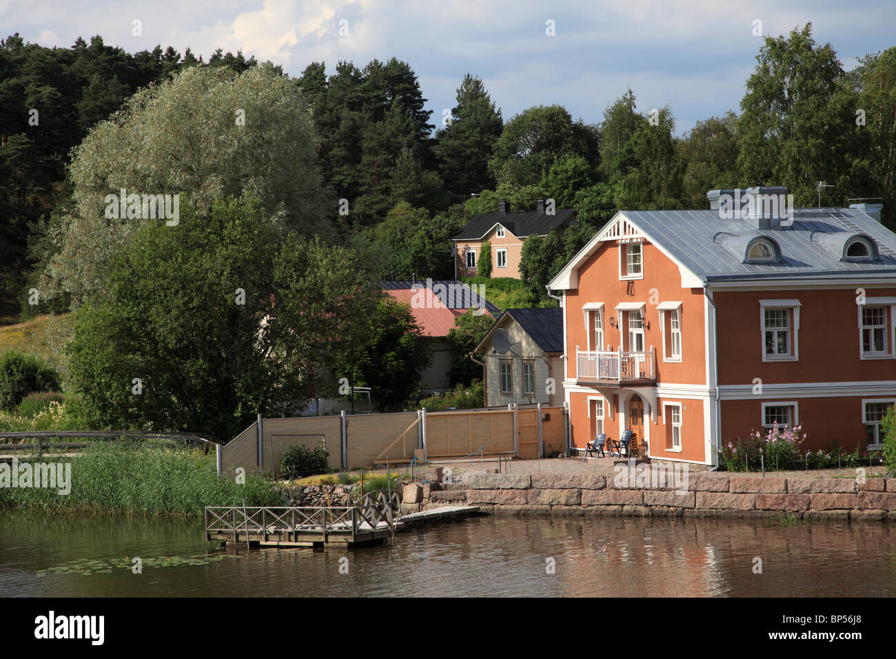 Finland, Porvoo, house on the Porvoonjoki River Stock Photo - Alamy