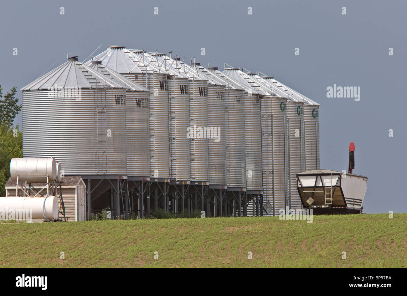 Agriculture Storage Bins Granaries Canada Stock Photo Alamy