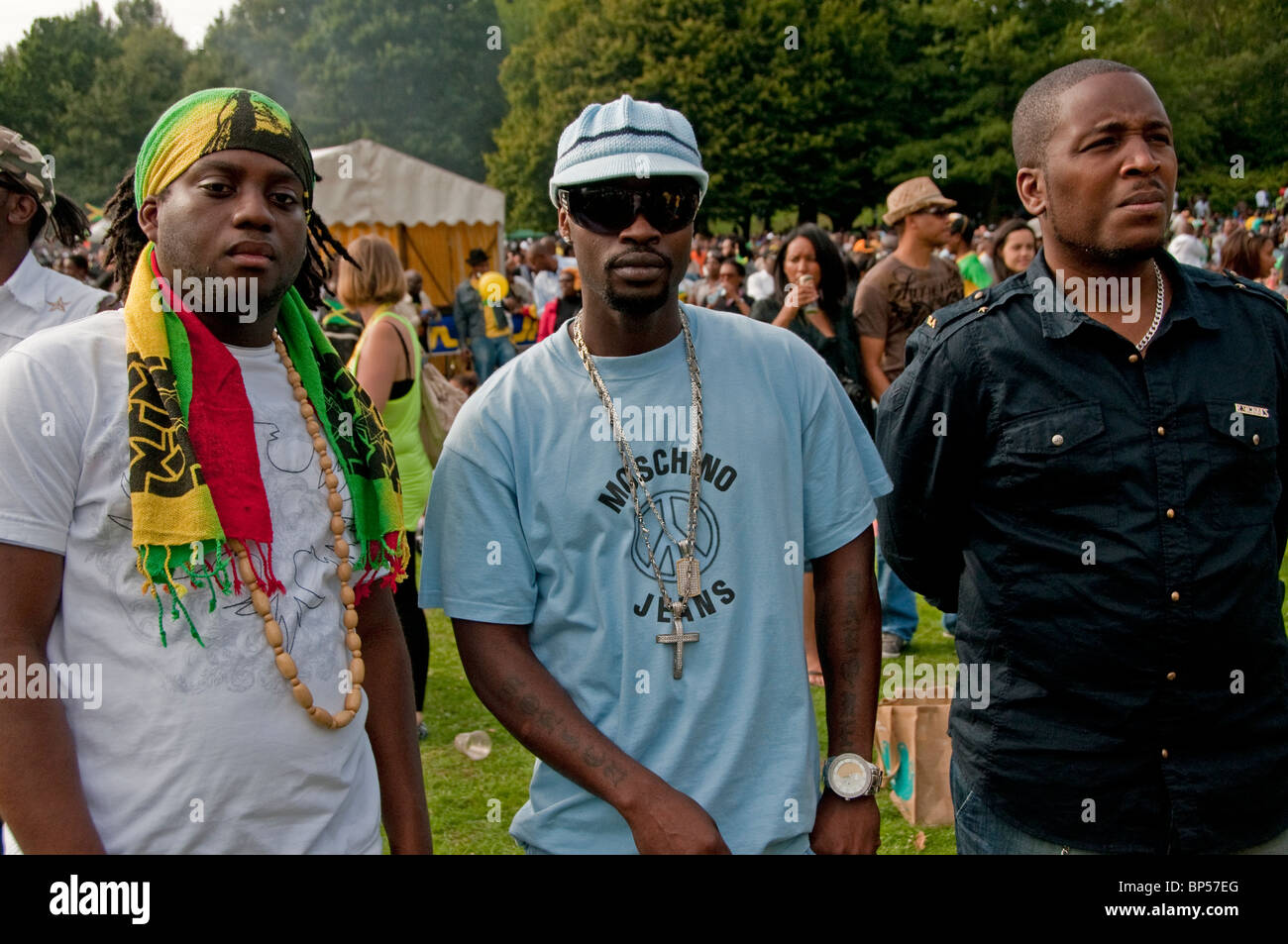 West Indian Jamaican family day at Crystal Palace Park South London