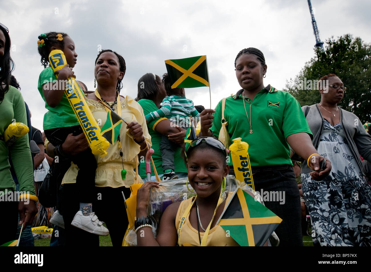 West Indian Jamaican family day at Crystal Palace Park South London
