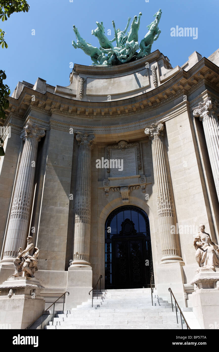 'Grand Palais' entrance, Paris, Great palace of the Champs-Elysées Stock Photo