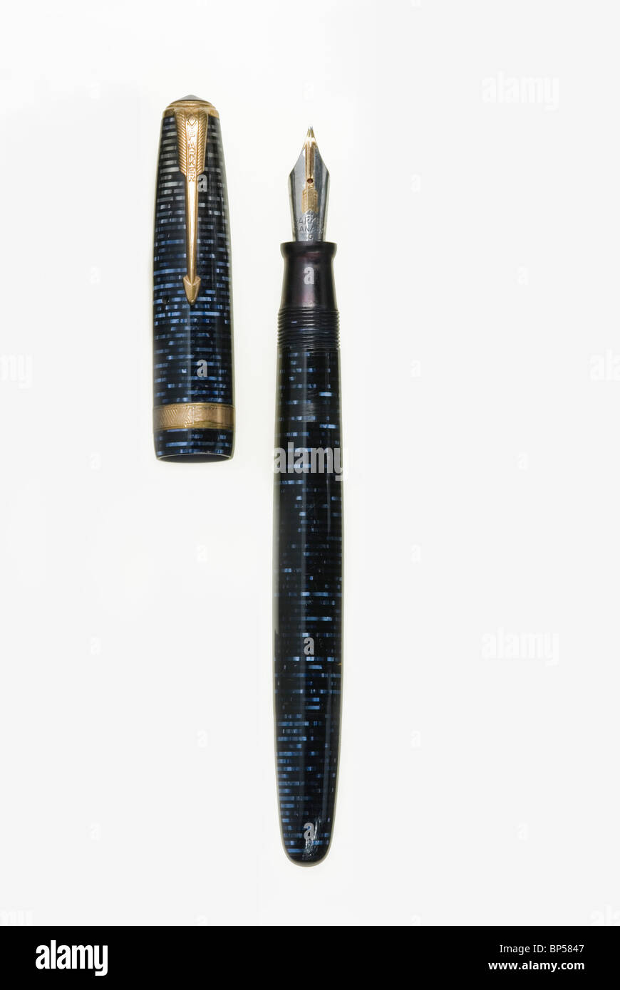 Fountain pen with cap Stock Photo