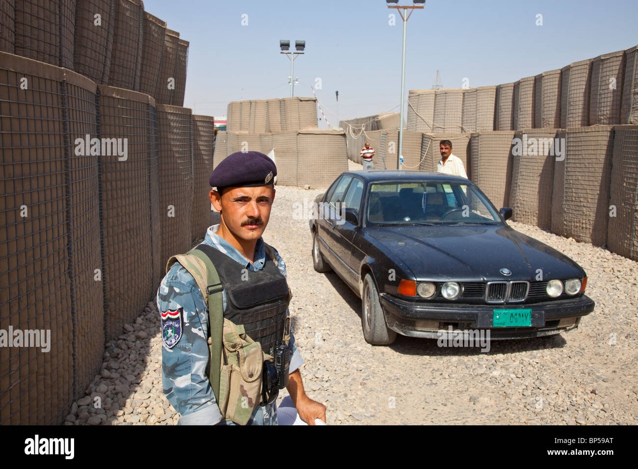 Checkpoint outside of Mosul, Iraq Stock Photo