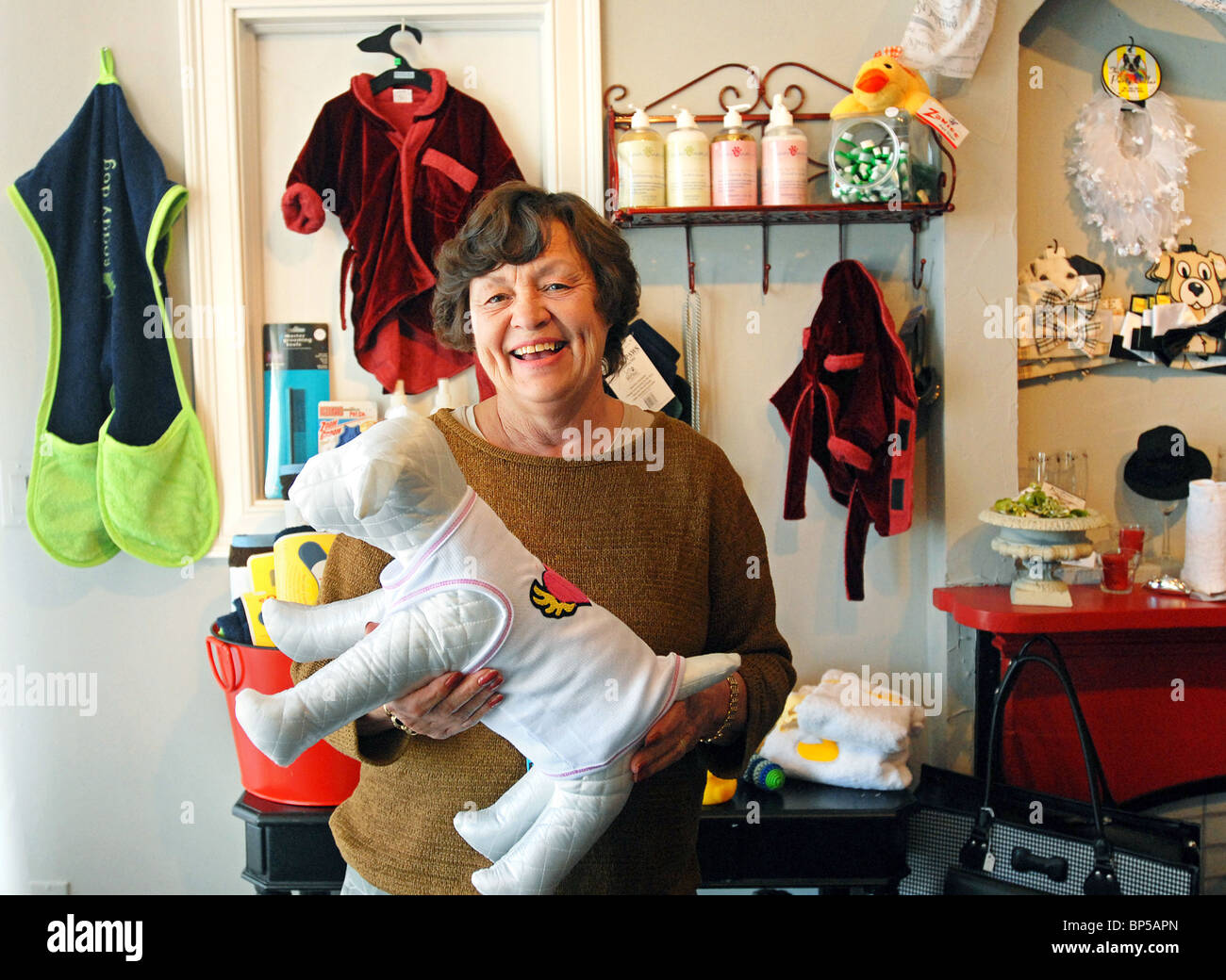 Small business owner of a store that sells pet apparel in Branford CT