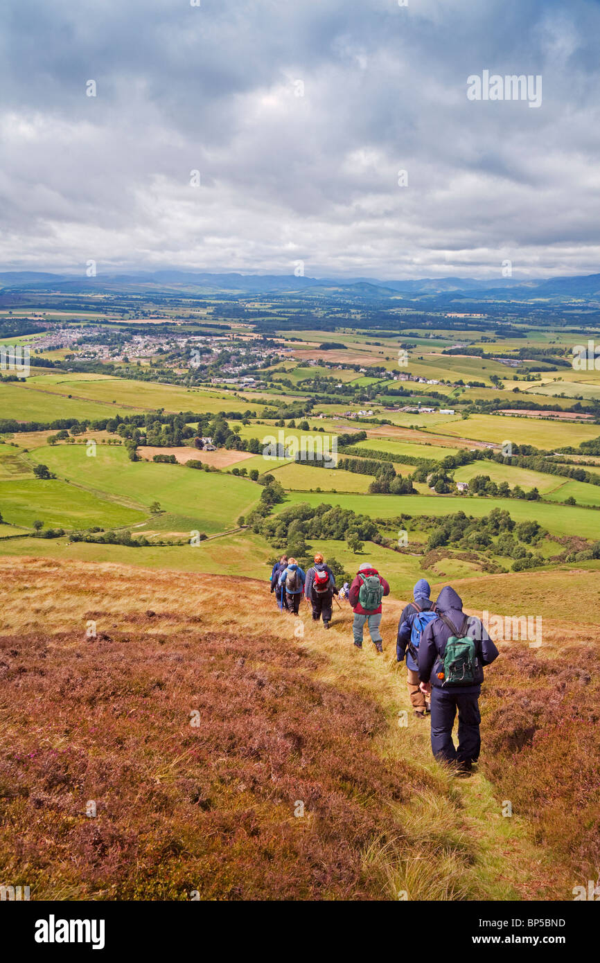 A Rambling Club descending from Craig Rossie to Auchterarder Stock