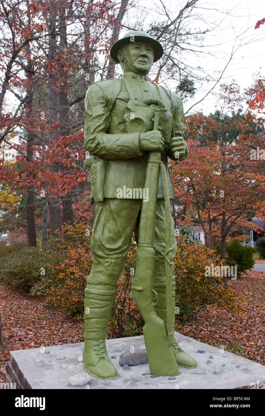Henry Cowan War Memorial Sculptures in Bear Grass North Carolina Stock