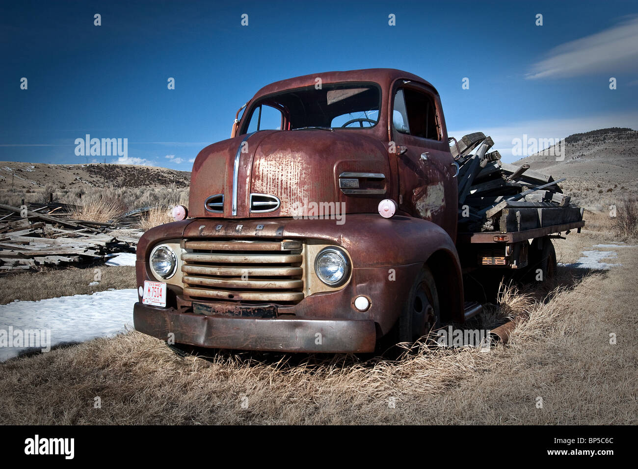 Abandoned truck in Nevada City, Montana, USA Stock Photo - Alamy