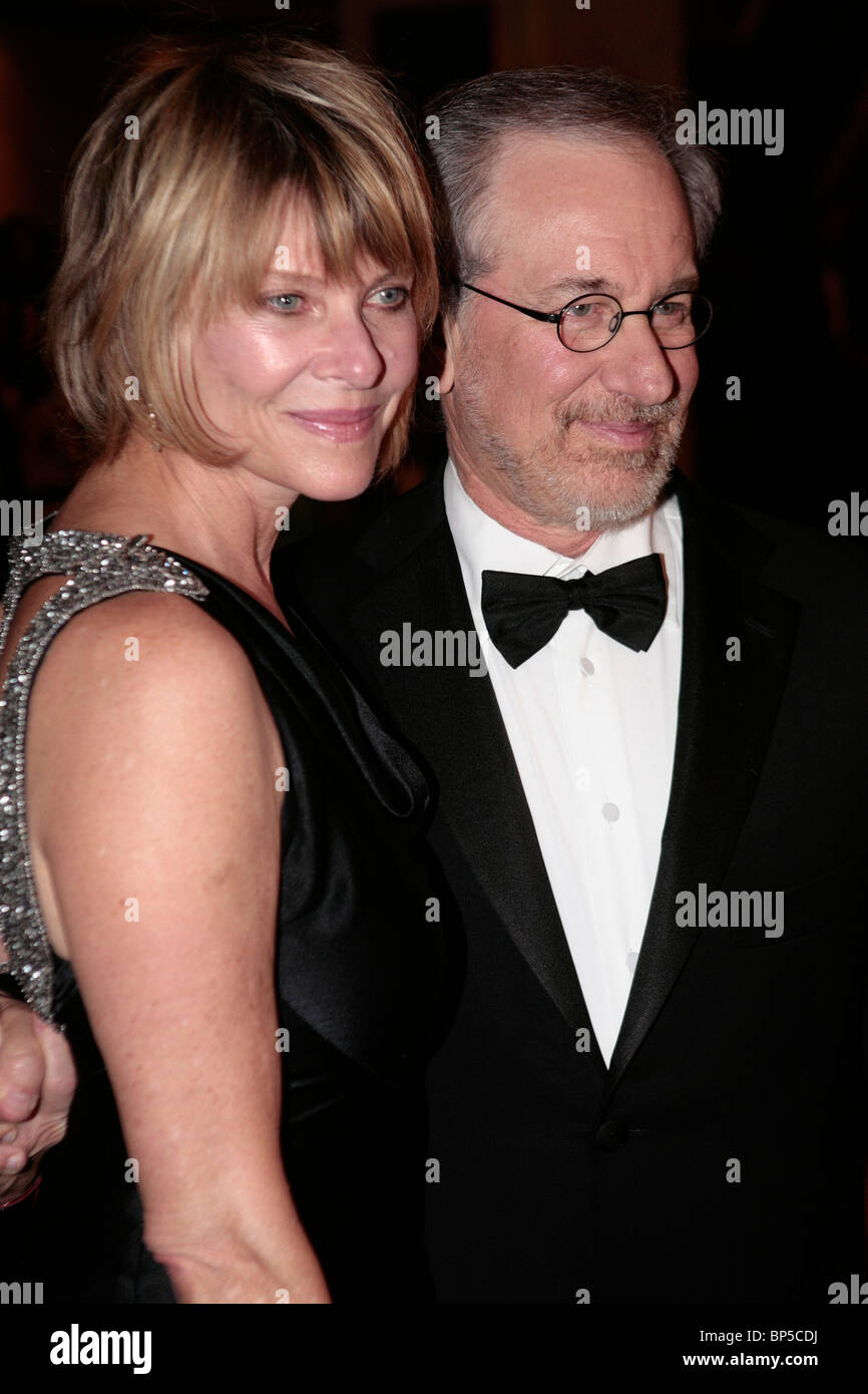 Steven Allan Spielberg and wife Kate Capshaw. Stock Photo