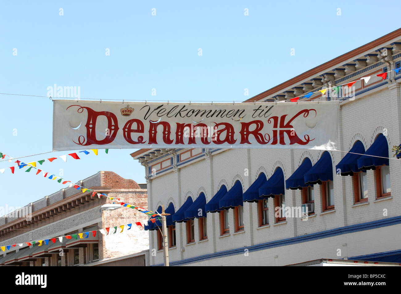 Denmark Street at the Orange Street Fair in Orange, California. Stock Photo