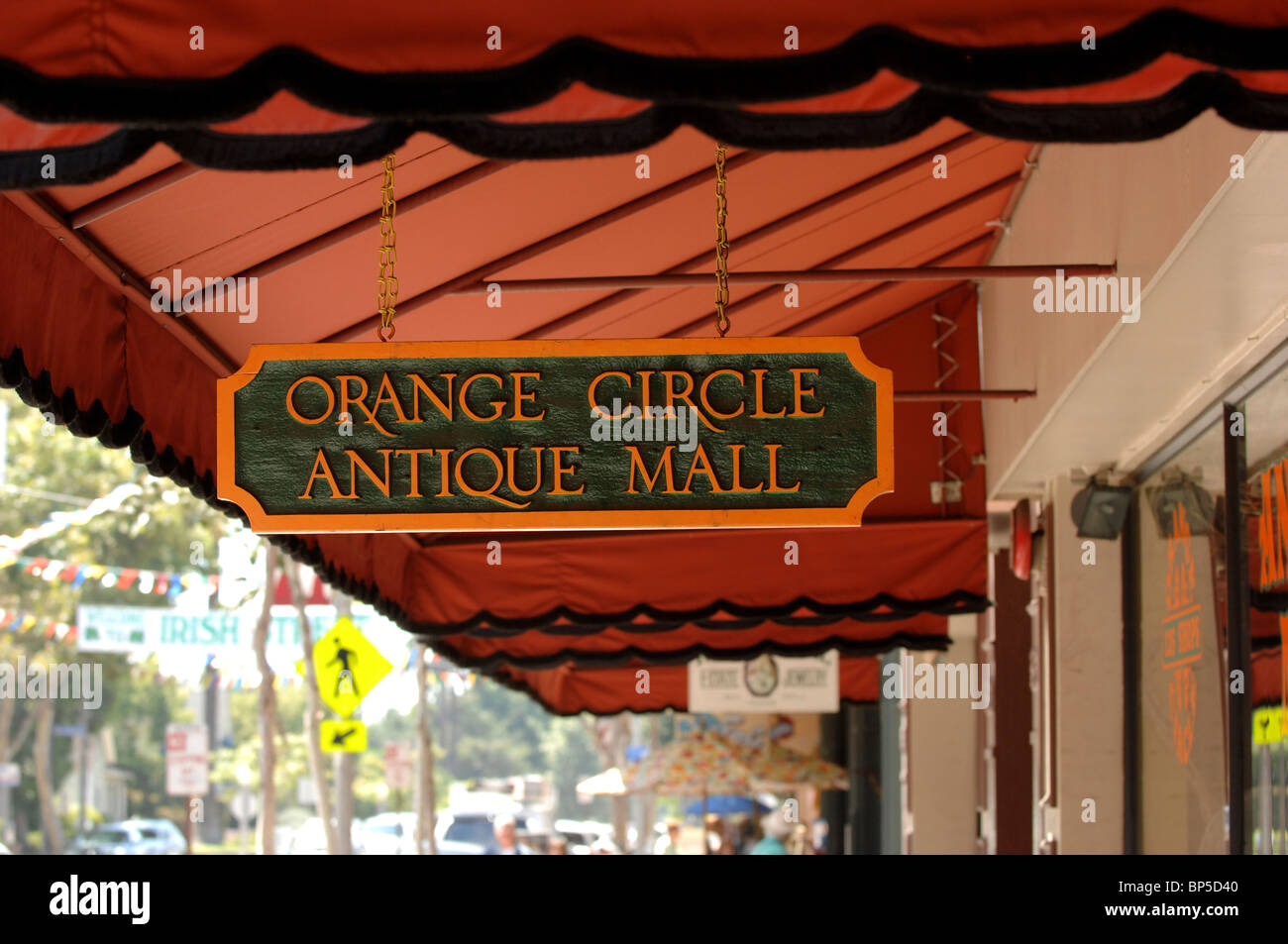 Orange circle antique mall stock photo alamy
