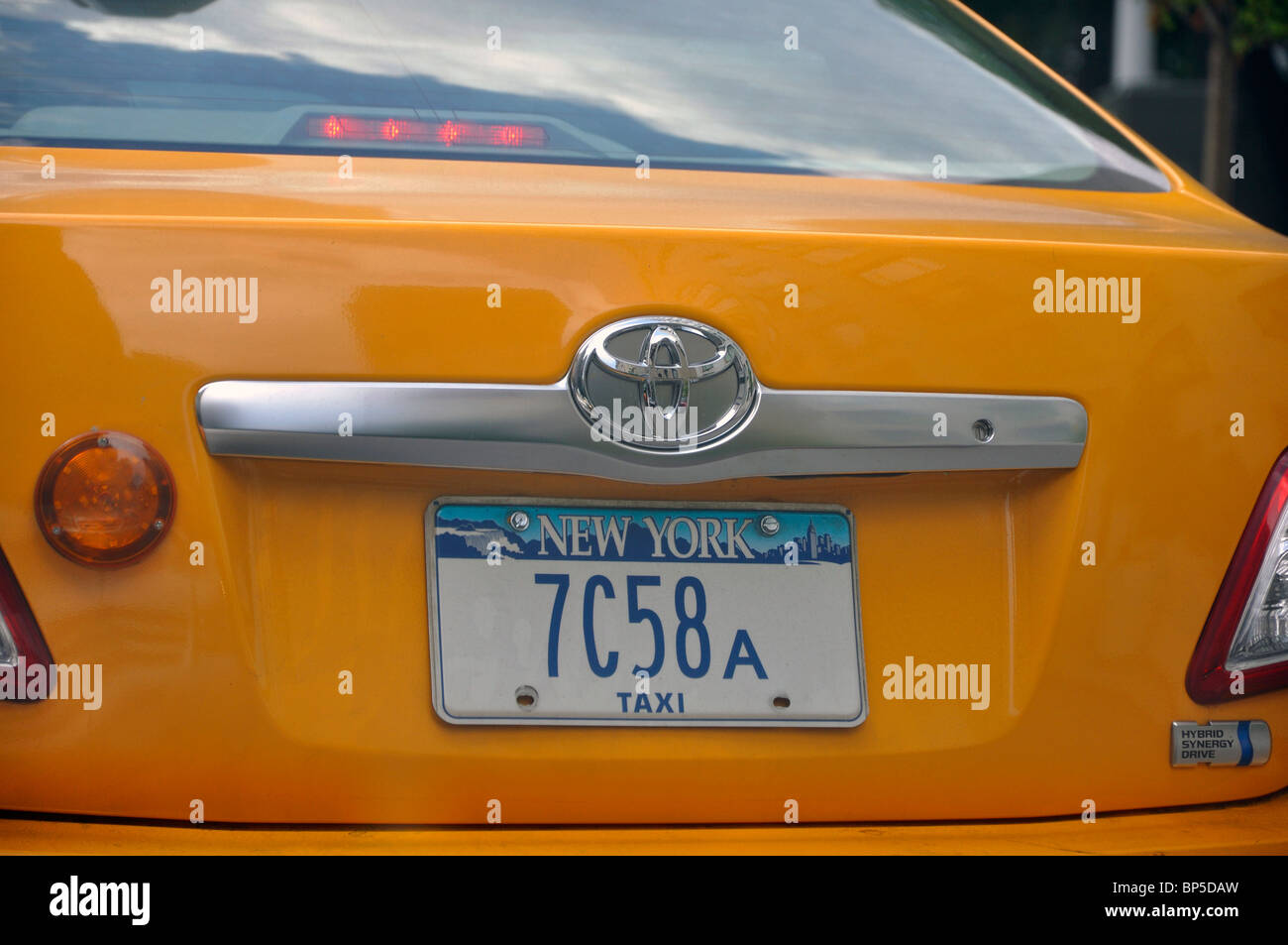 Taxi License Plate New York City USA Stock Photo Alamy