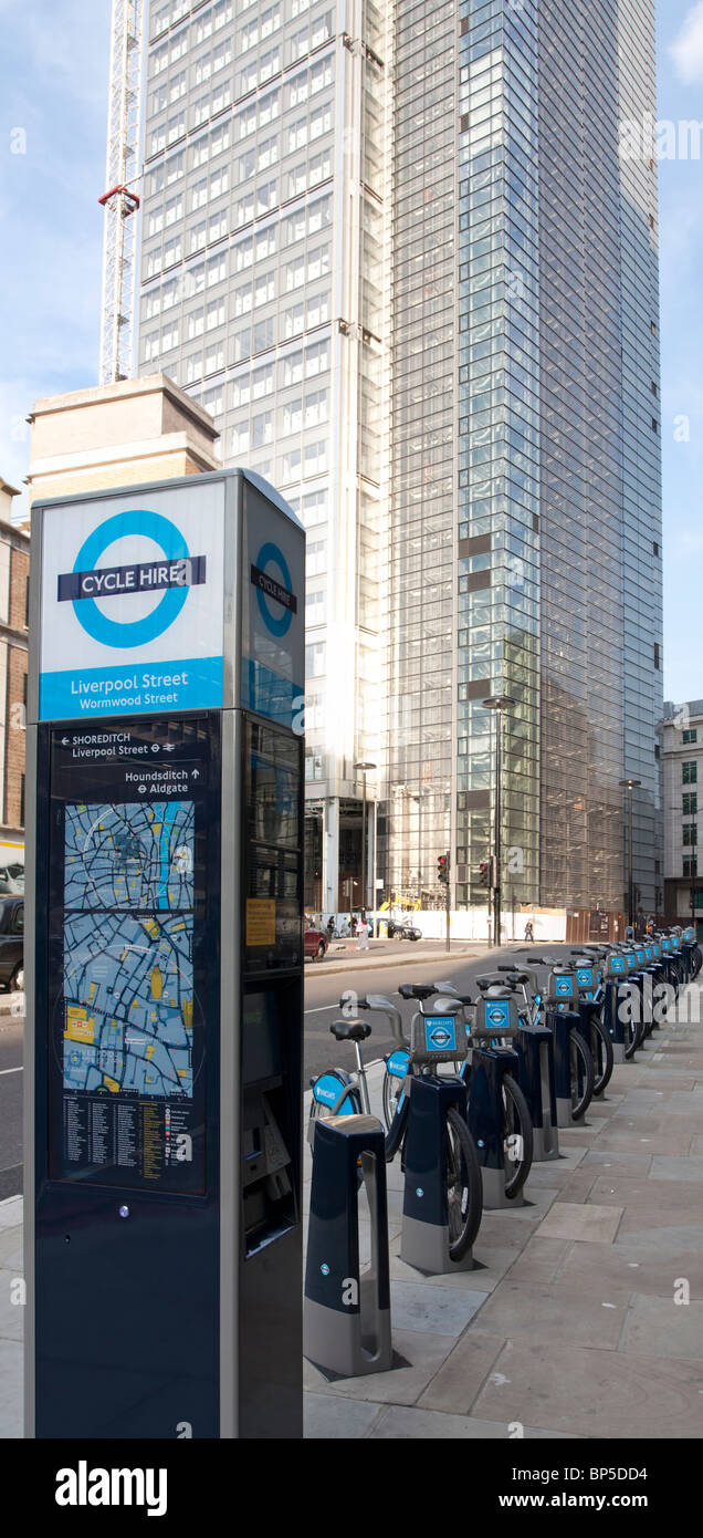 Transport For London - Barclays Cycle Hire - City of London Stock Photo