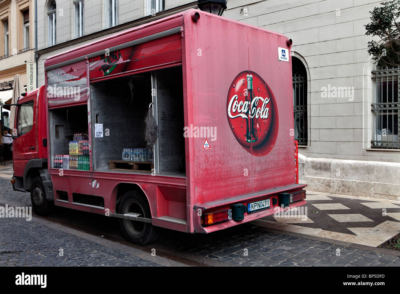 Old Coca Cola delivery van, Budapest, Hungary. Stock Photo