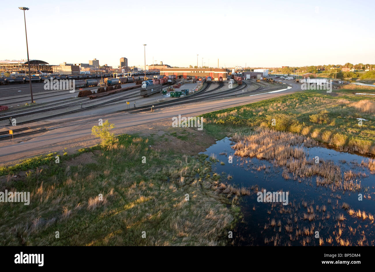 CP rail trainyard Moose Jaw Saskatchewan Stock Photo