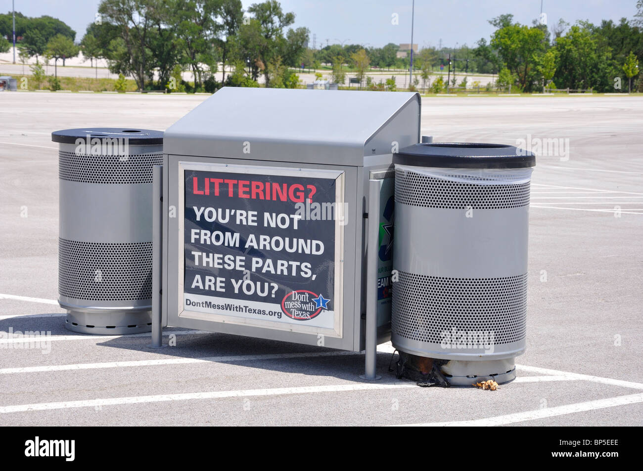 Recycling garbage bin in Arlington, Texas, USA Stock Photo Alamy