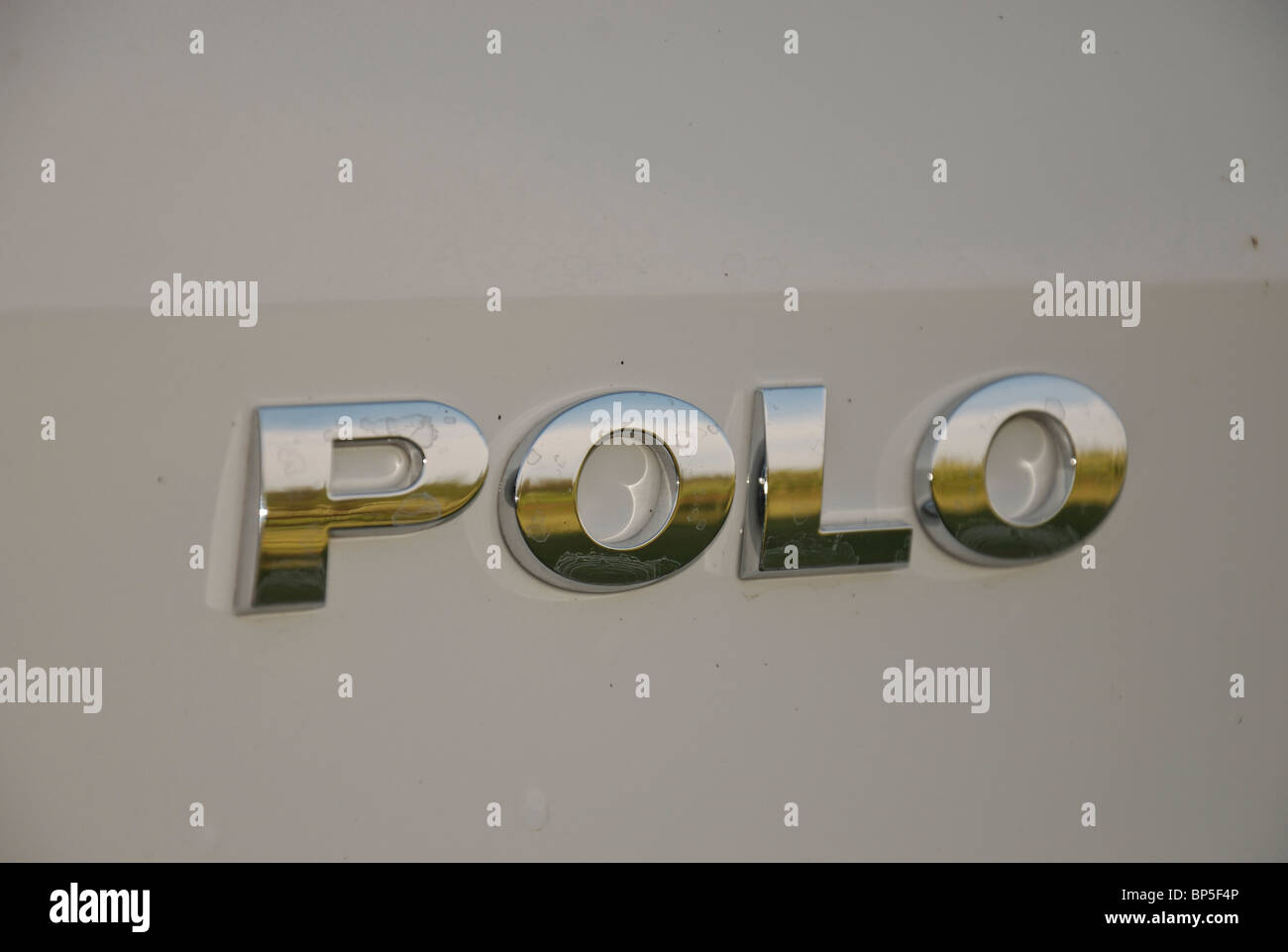 Polo badge, logo, emblem (Volkswagen Polo subcompact car Stock Photo - Alamy