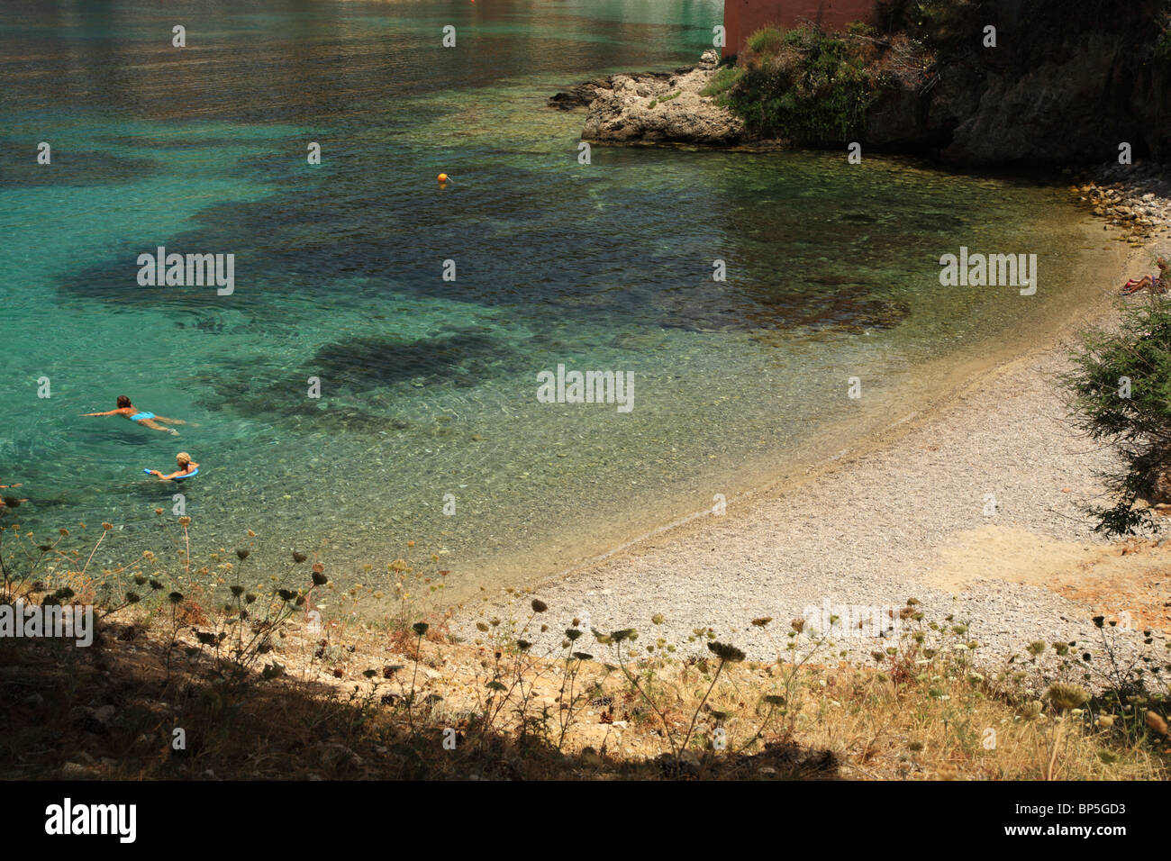 Tranquil beach in Kefalonia Greece Stock Photo