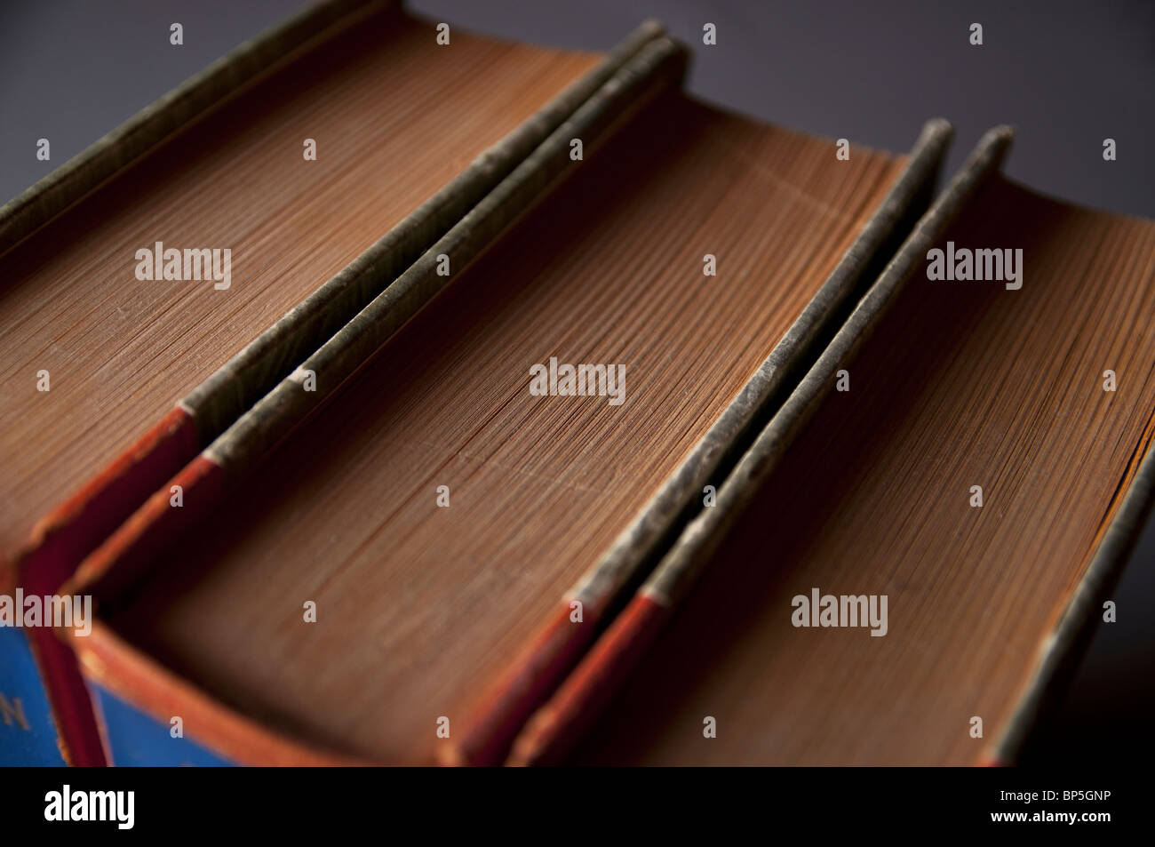 The top of old books Stock Photo - Alamy