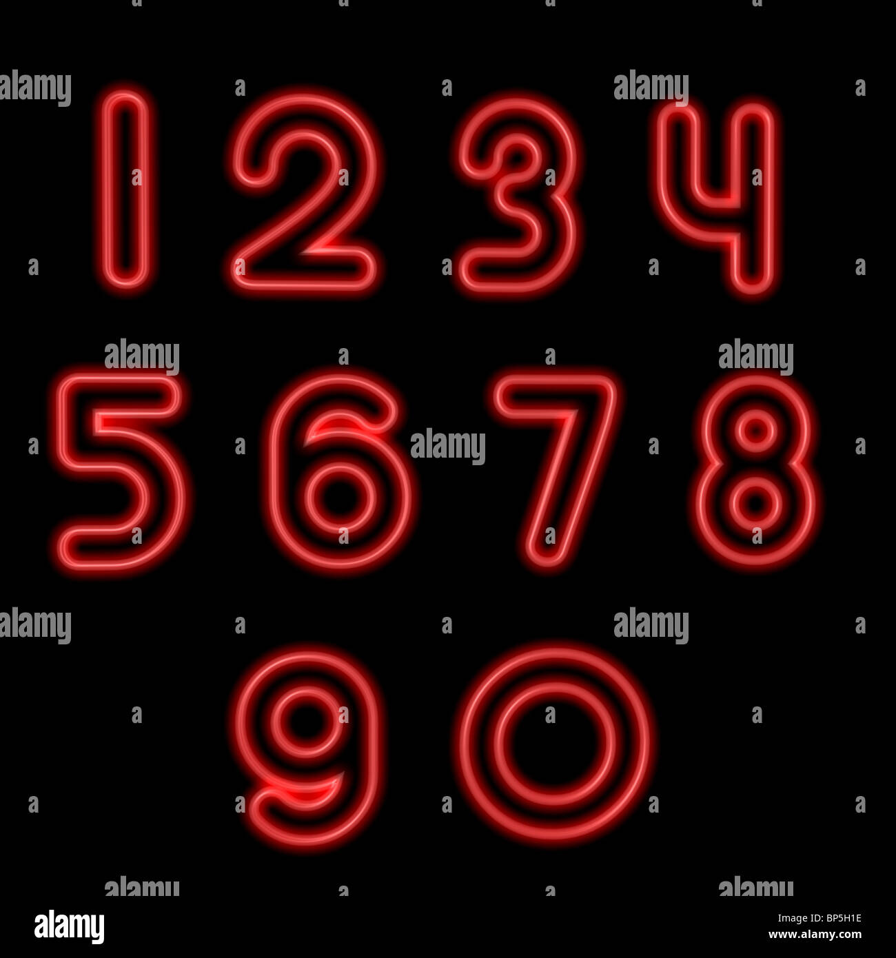 Neon numbers hi-res stock photography and images - Alamy