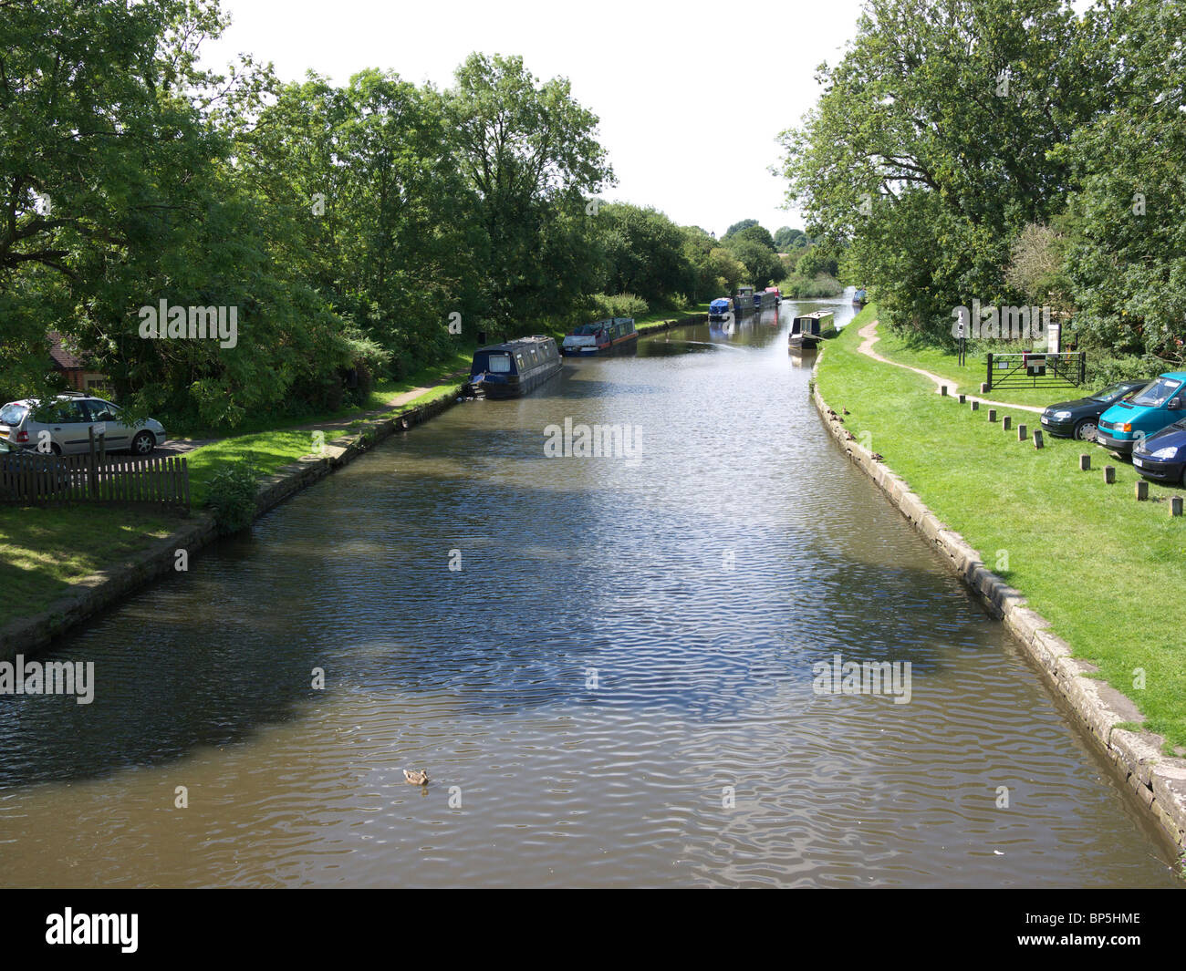 Leeds Liverpool canal at Parbold, West Lancashire,England,UK Stock