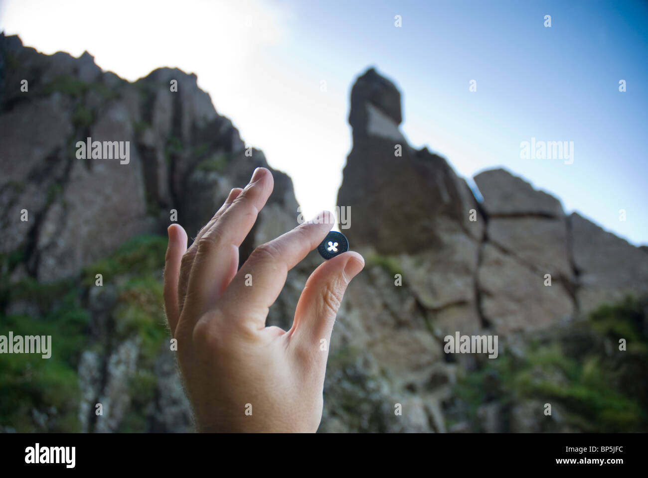 "Threading the Needle" on Napes Needle on Great Gable, Lake District