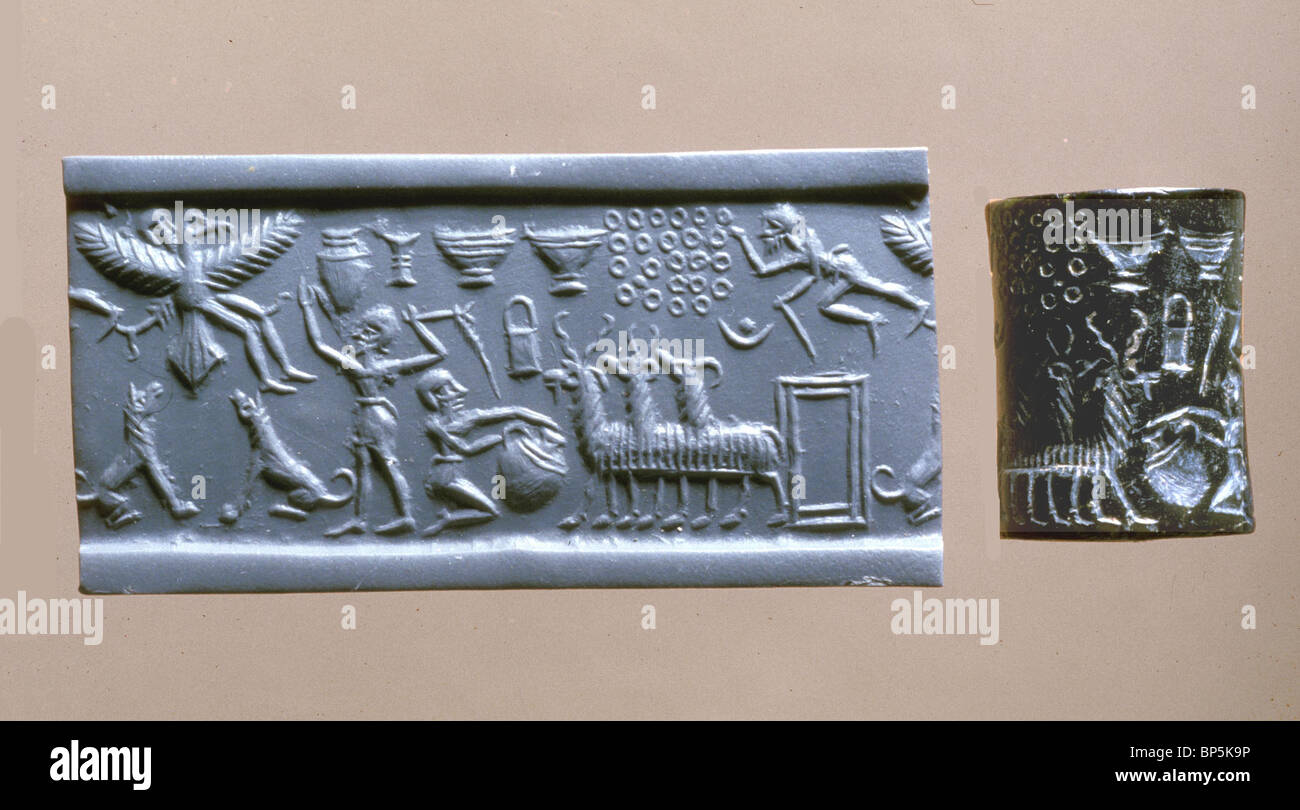 Serpentine Cylinder Seal Mesopotamia late Akkadian period 22542154 B