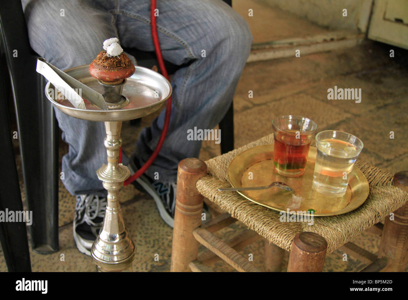 Israel, Jerusalem, nargila and tea at the Old City Stock Photo